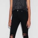 EXPRESS Black High Waist Ripped Stretch Jean Photo 0