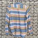 Ariat  Spotlight Shirt Serape Jacquard Southwestern Pastel Stripe Button Up MED Photo 3