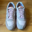 New Balance  696 Women Running Shoes Pink Gray Size 8B Suede WL696STG Sneakers Photo 2