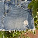 Victoria's Secret  Pink Denim Skirt Womens 2 XS Blue Mini Distressed Y2k Frayed Photo 2