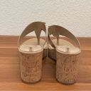 Sam Edelman  Yardlie Almond Tan Patent Cork Wedge Platform Sandals Size 6 Photo 3