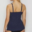 MiracleSuit  Pin Point Love Knot Tankini Top Swimsuit midnight blue size 8 NWT Photo 1