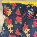 Caribbean Joe Multi-Color Floral Print Short Sleeve Button Down Women's Shirt M Photo 10