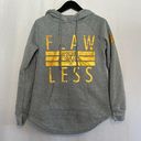 Flawless RAG Long Sleeve "" Hooded Sweatshirt Grey & Gold Size Medium Photo 0