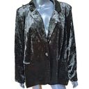 cupio  Black Crushed Velvet Blazer Plus Size 2x Lined Jacket Button Front NEW Photo 0