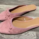 J.Crew  Factory Pink Bow Square Toe Ballet Mules Photo 1