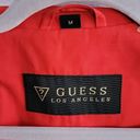 Guess  Red Floral Double Breasted Belted Tailcoat Women's Trench Coat Size Medium Photo 2