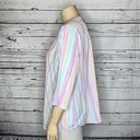 cj banks  NWT Size 3X 24/26W Pastel Stripe Split V-Neckline Blouse Top Photo 1