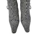 Jimmy Choo  Vintage VTG Wool Houndstooth Pattern Heeled Boots Pointed Toe Size 38 Photo 4