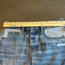 American Eagle  Button‎ Distressed Jean Skirt Women's Size 4 Photo 6