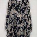 Love Riche  baby doll floral stacked ruffle black & white long sleeve dress medium Photo 0