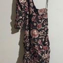 Isabel Marant Lilia One Shoulder Floral Print Mini Dress Asymmetrical Cotton Dress Photo 5