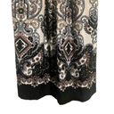 FLOWY Boho Paisley Soft Stretchy Spaghetti Strap Dress Large Black Brown Pink Photo 6