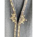 Tracy Reese  Embellished Sequin Beaded Knit Cardigan Sweater Black Women's Small Photo 2