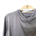 Oak + Fort  Satin‎ Drape Front Blouse Tie Neck NWT Sz L Photo 1