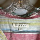 Harper  Multicolor Striped 3/4 Roll Tab Sleeve Button Up Tie Knot Blouse XS Photo 1