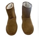 Minnetonka  Mini Faux Fur Shearling Ankle Winter Boots Tan Suede Women’s 10‎ Photo 2