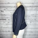 cj banks  NWT Size X 14W Blue & White Zip Front Knit Jacket Photo 2