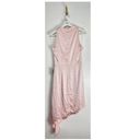 Elliatt  Alaia Asymmetric Satin Cocktail Dress in Blush Size Medium Photo 8