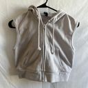 H&M Sleeveless Cropped Zip Up Hoodie Jacket Photo 0