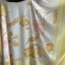 Jason Wu J  Yellow Floral Chiffon Tunic Top Spring Summer Cover Up Flowy, Size L Photo 6