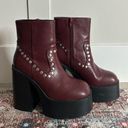 Urban Outfitters Red leather platform boots Photo 0