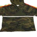 Sugar and L!ps Crop Camo Rainbow Sleeve Hoodie Photo 4