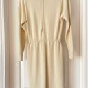 St. John  by Marie Gray Vintage Cream Knit Midi Dress with Gold Grommets and Belt Photo 1