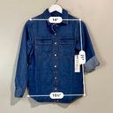 Treasure & Bond Women’s Denim Button Up Long Sleeve Shirt Blue Wash Sz XS NWT Photo 4