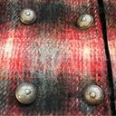 Free People  Red Wooly Officer Plaid Wool Blend Jacket Photo 4