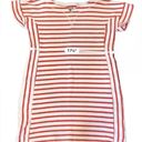 Talbots  Stargazer Stripe T Shirt Dress Dark Nectarine Size Medium Petite Photo 9