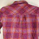 Arizona Jeans  Boyfriend Fit Plaid Button Down Long Sleeve Collared Pocketed XS Photo 5