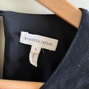 Rebecca Taylor  Short Sleeve Open Shoulder Crepe Crop Top‎ in Black Lined Size 2 Photo 4