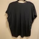 Ramy Brook  Black Silk Short Sleeve V-Neck Top Size M Made In USA Photo 5