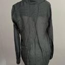 L'Agence L’AGENCE Gray Pinstriped Button Up Blouse Photo 2