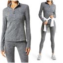 Zella 💕 Basalt Jacquard Half Zip Running Top ~ Grey Shade Swell Jacquard XL NWT Photo 1