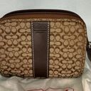 Coach Brown Signature Print Micro C Makeup Cosmetic Case Pouch NWOT w/Dust Bag Photo 2