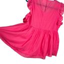 Jasmine & Ginger  Pink Ruffle Sleeve Eyelet Babydoll Blouse Photo 9