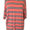 LuLaRoe ☀️LLR Preppy Striped Pink Irma Hi-Low Tunic Photo 0