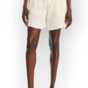 Farm Rio  Tailored Linen High Rise Shorts cream/ivory Size Large Photo 0