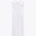 ZARA nwt wedding bridal shower party coctail satin rhinestone midi dress Photo 4