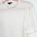 J.Crew  Top Pointelle Top with Puff Sleeves White Spring Blouse Business Casual Photo 1