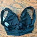 Robin Piccone  Ava Elongated Scoop Neck Self-Tie  Bikini Top Black XS NWT Photo 7