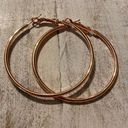 Large Pink rose gold hoops 2 1/2” new in package earrings oversized hoop dangle Photo 0