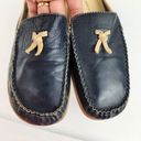 Anne Klein AK  Nadine Mules Comfort Shoes Slip-on Blue & Tan Size 8 M Photo 8