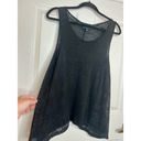 Cynthia Rowley  Women's Linen Blend Black Crochet Tank Top Shirt Size Medium M Photo 2