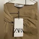 ZARA NWT  linen top with cross tie in front, fall, cozy women’s size small Photo 1