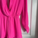 superdown kaycie drape neck romper XS Hot Pink Photo 2