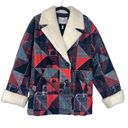 Derek Lam NWT  Hayden Quilted Coat - Red Multi Winter Jacket 10th Anniversary S Photo 0