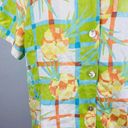 The Moon Pineapple Womens Medium M Silk Abstract Pineapple Print Button Down Shirt Photo 2